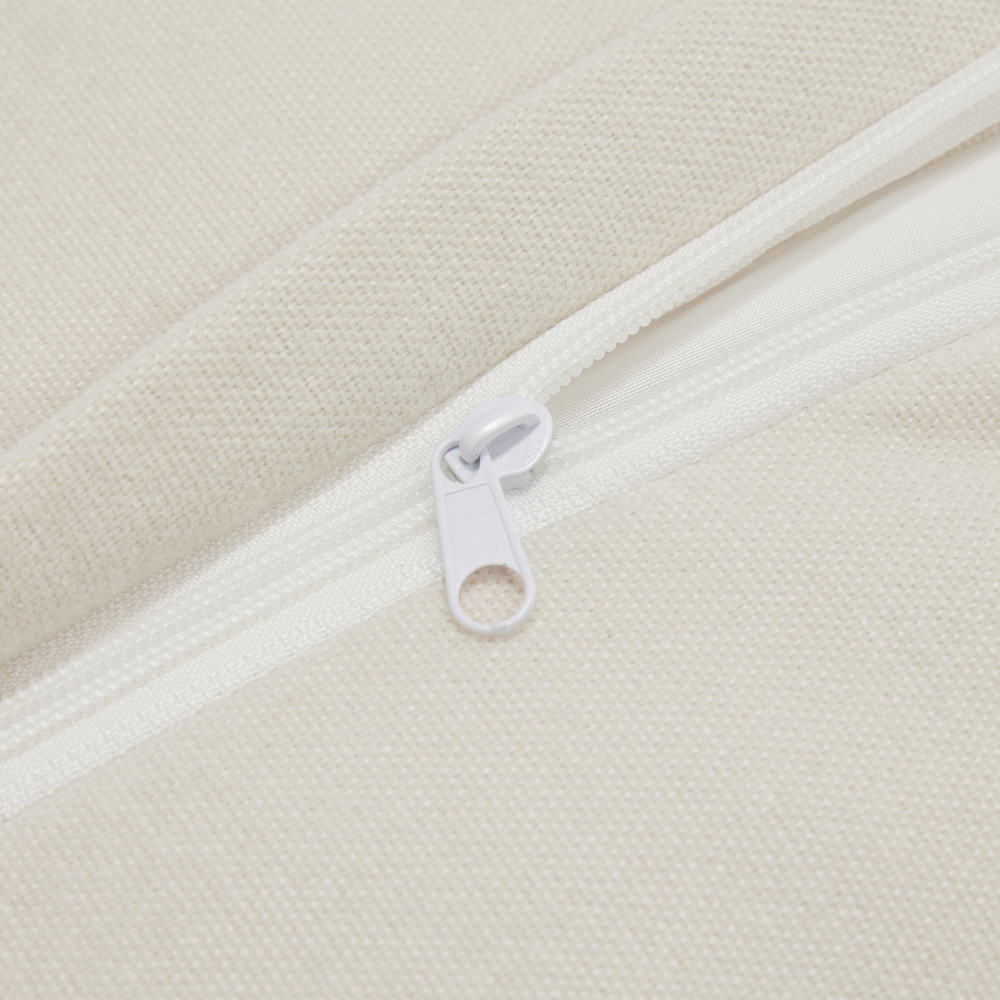 Koala Cream Chenille Armless Sofa Chair - Deep Seat Modern Loveseat with Removable Washable Covers