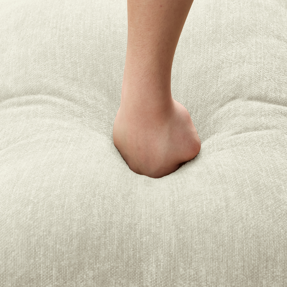 Classic U-Shaped Modular Sectional Sofa with Removable Ruffle Skirt, Deep Seat Chenille Cloud Couch & Movable Ottomans