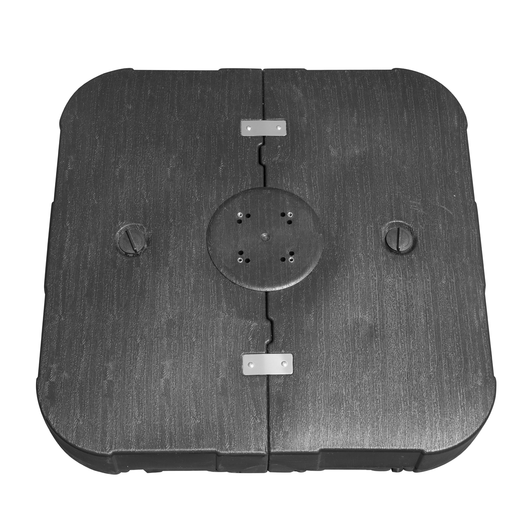 300LBS Heavy Duty Cantilever Umbrella Base with Wheels - Square Black Resin Water/Sand Filled Weighted Stand for Outdoor Patio, Garden & Deck