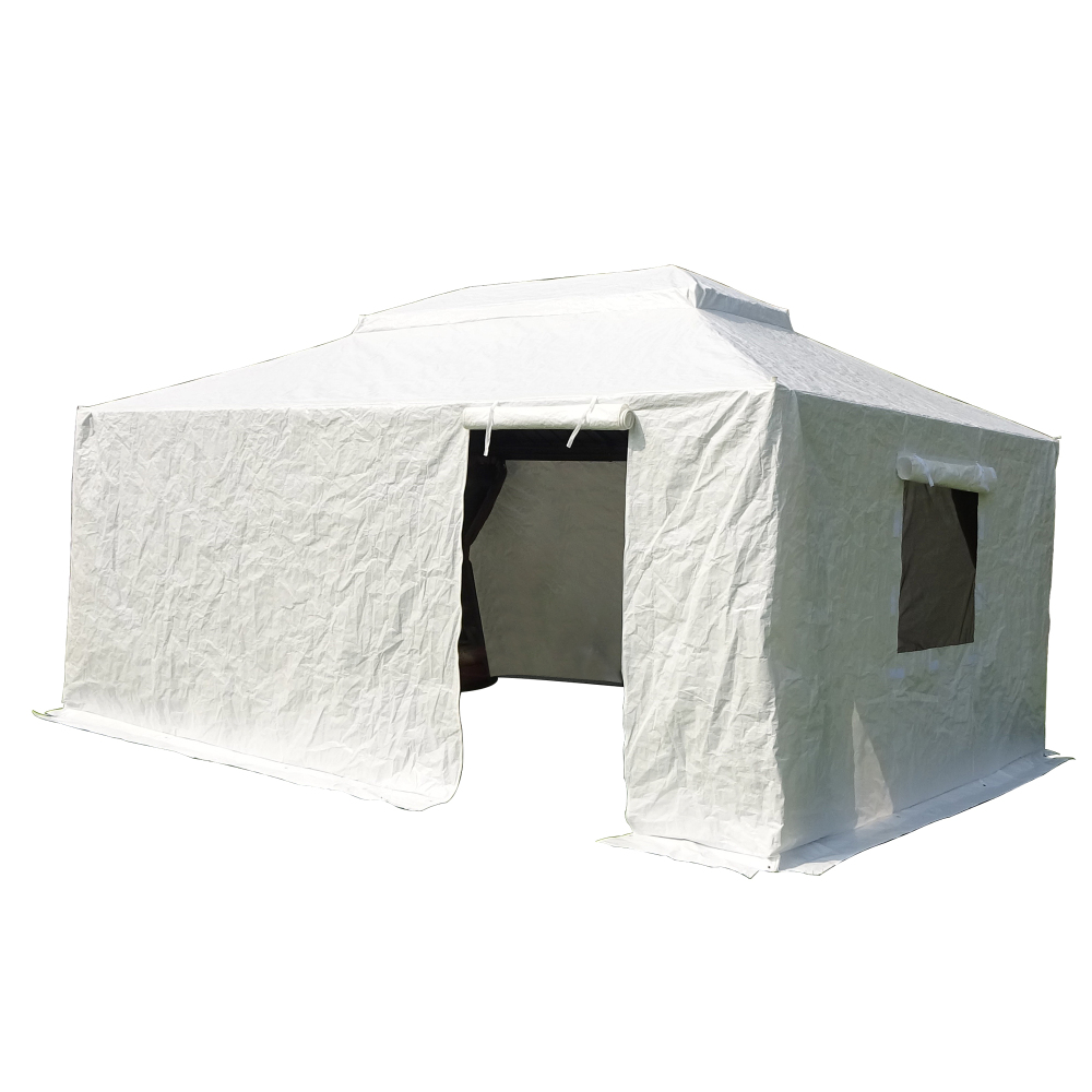 12'x16' Universal Hardtop Gazebo Enclosure Cover with Sidewalls, Waterproof Winter Storage Tent with Mesh Windows & Zippered Door