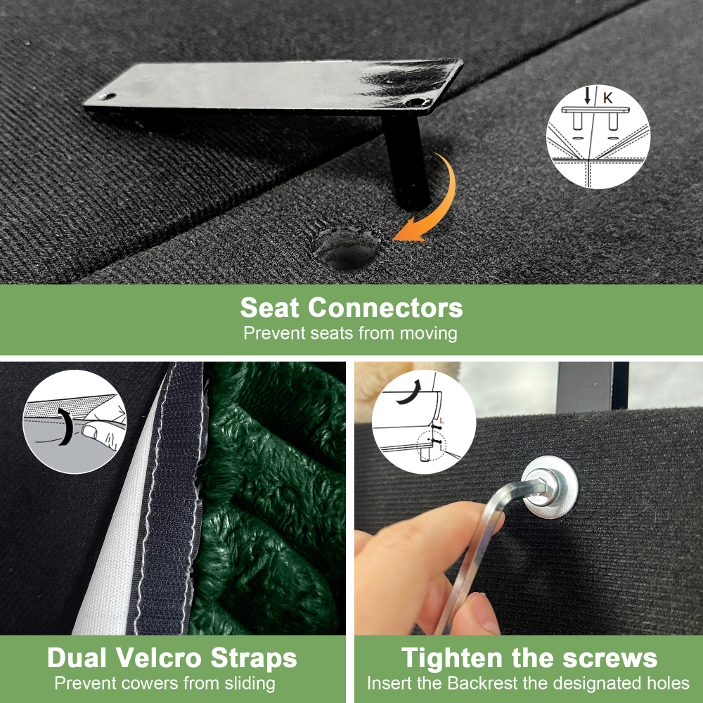 Oversized Modular Corduroy Sofa Set - Deep Seat 3-Seater Sectional with 3 Ottomans, Convertible Sleeper Couch for Living Room