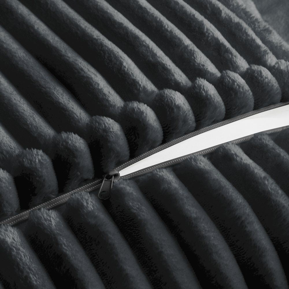 Koala Modern Corduroy Loveseat Sofa - Grey Deep Seat Armchair with Removable Washable Cover & Plush Pillows