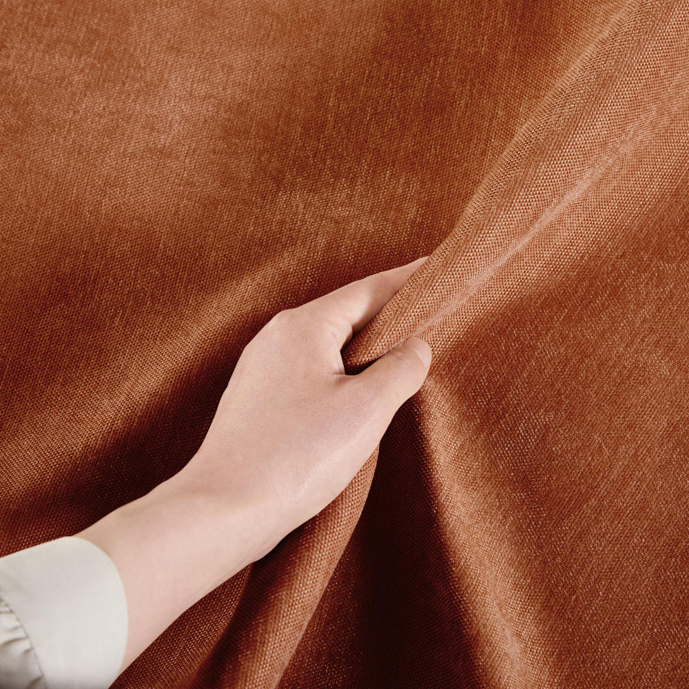 Modern Velvet Armless Sofa in Orange - Mid-Century Accent Chair for Living Room, Bedroom, and Apartment