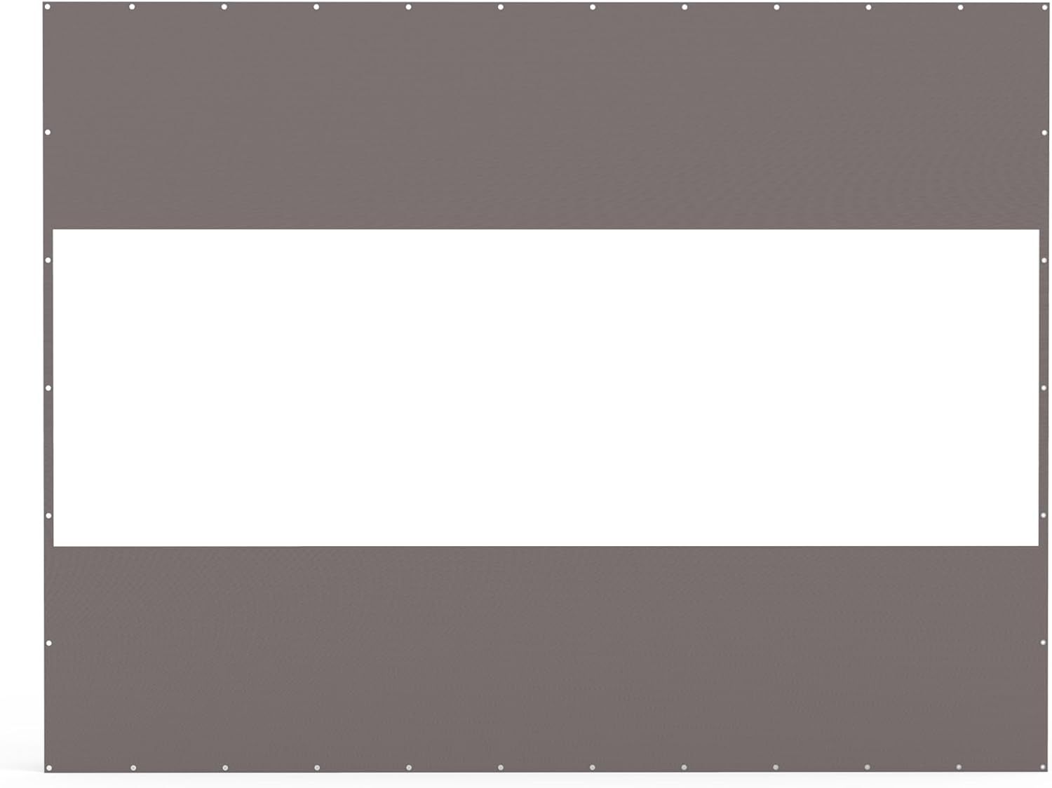 18oz Heavy Duty Clear Panel Outdoor Curtain - Waterproof & Tearproof PVC Vinyl Privacy Screen for Patio, Pergola, Gazebo, and Porch Enclosure (Gray)