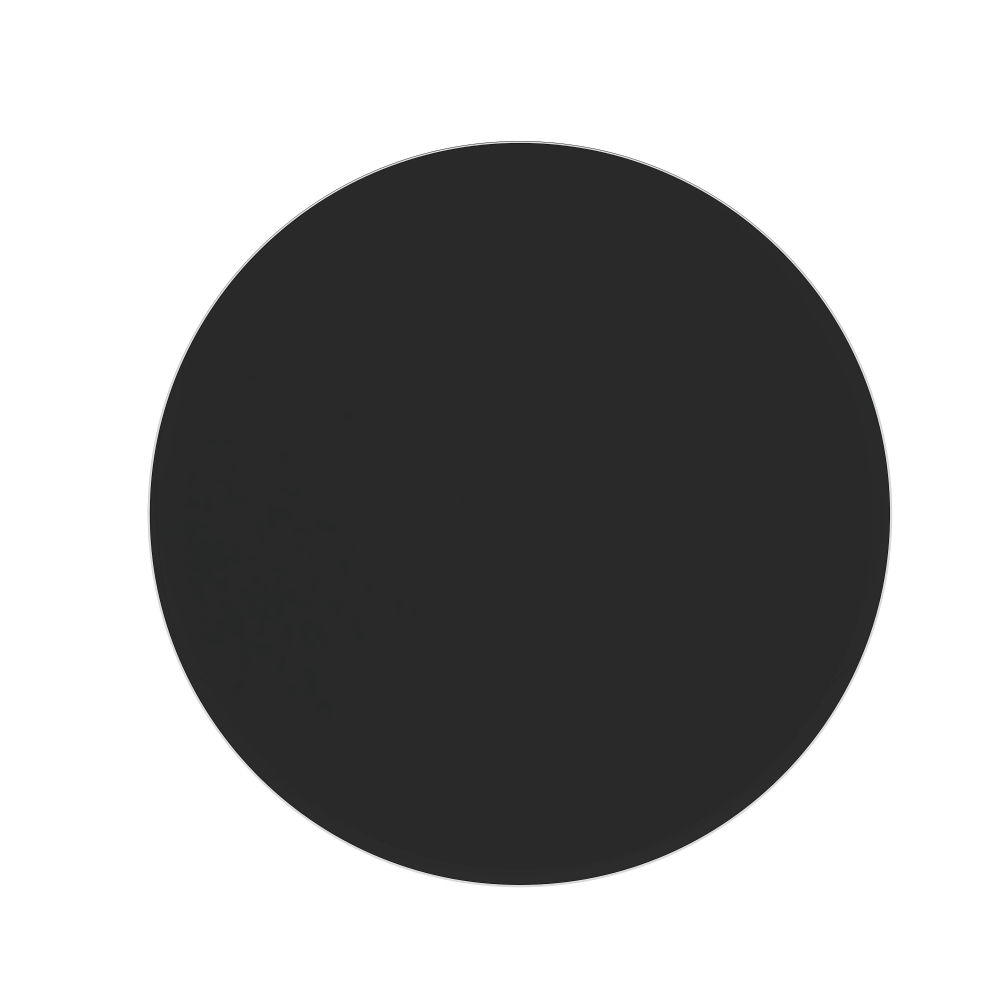 38.6" Round Black Tempered Glass Table Top - 2/5" Thick Beveled Edge Replacement for Dining, Coffee & Patio Tables