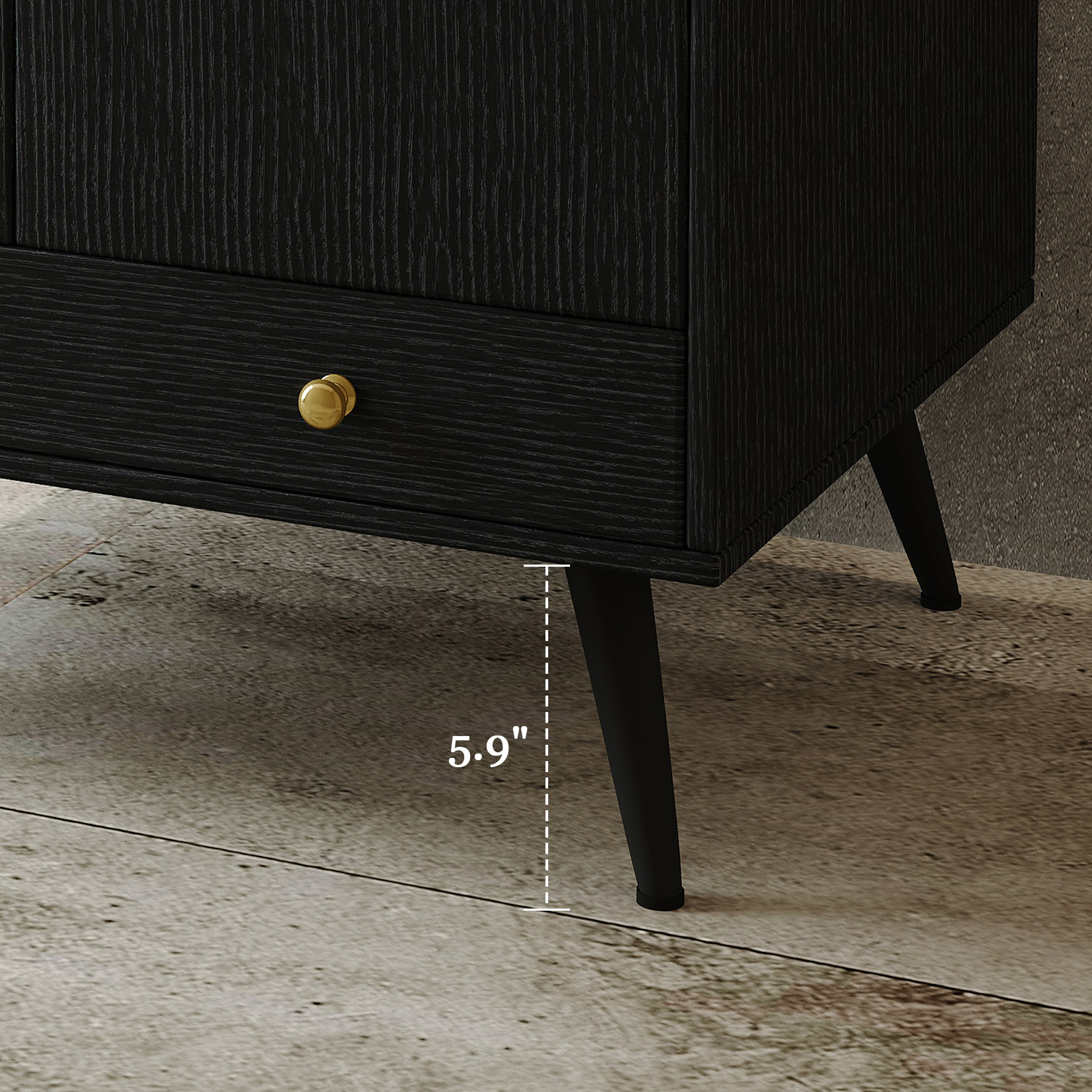 Contemporary 30" Free-Standing Bathroom Vanity with Sintered Stone Top & Gold Accents
