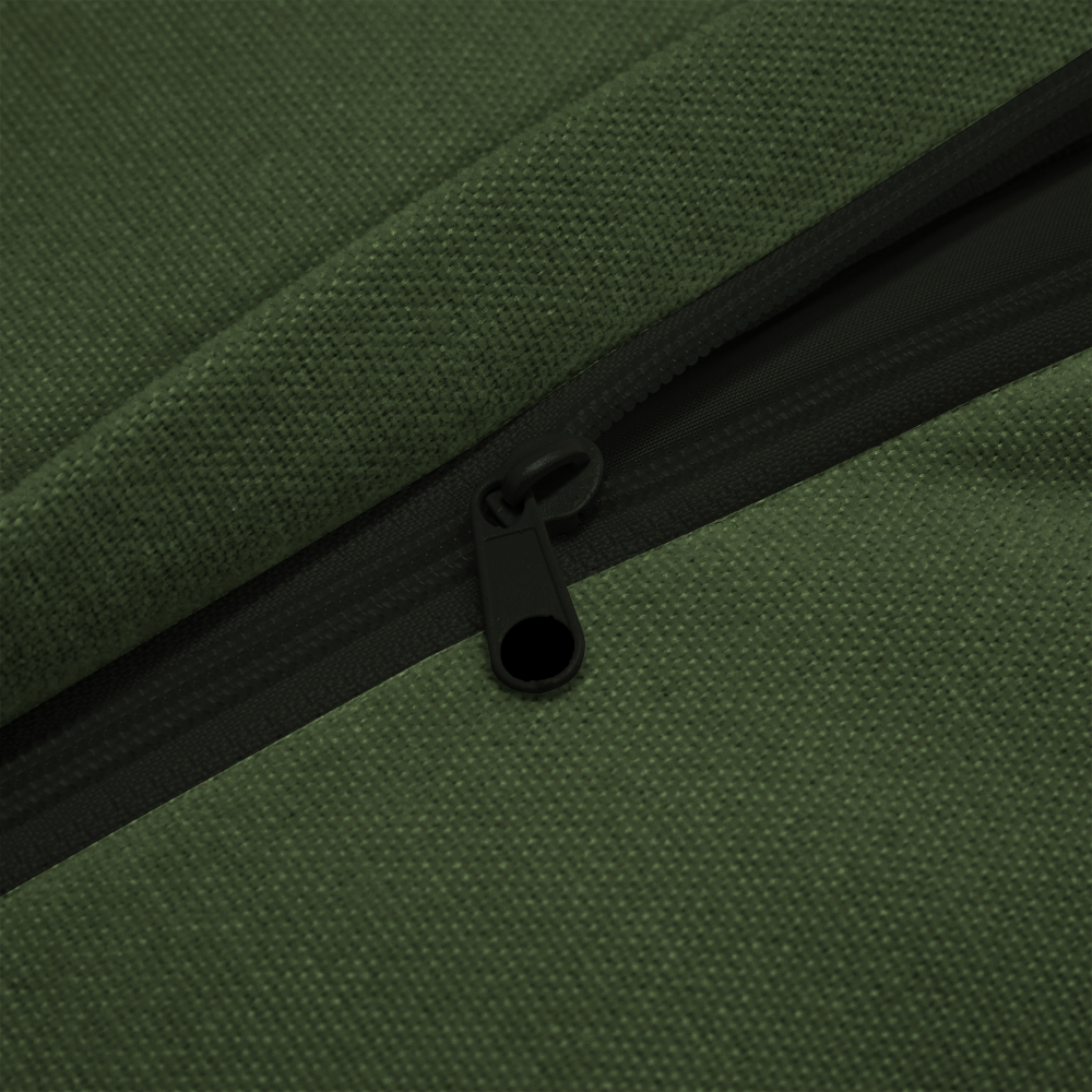 Modern Chenille Loveseat Sofa - Deep Seat Green Armchair with Removable Covers & Plush Pillows