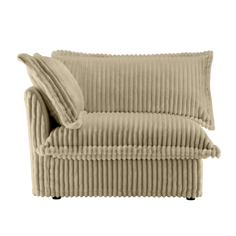 Koala Corduroy Sofa with Removable Covers - Camel