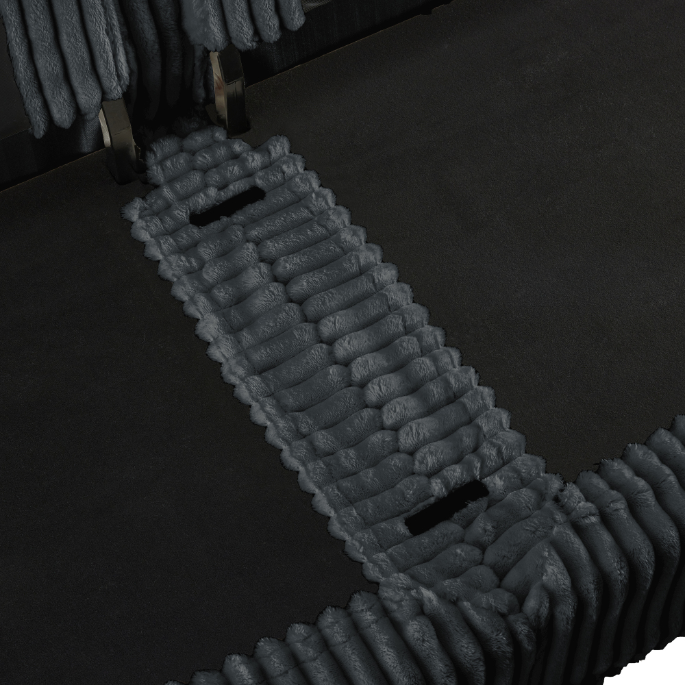 Koala Modern Corduroy Loveseat Sofa - Grey Deep Seat Armchair with Removable Washable Cover & Plush Pillows