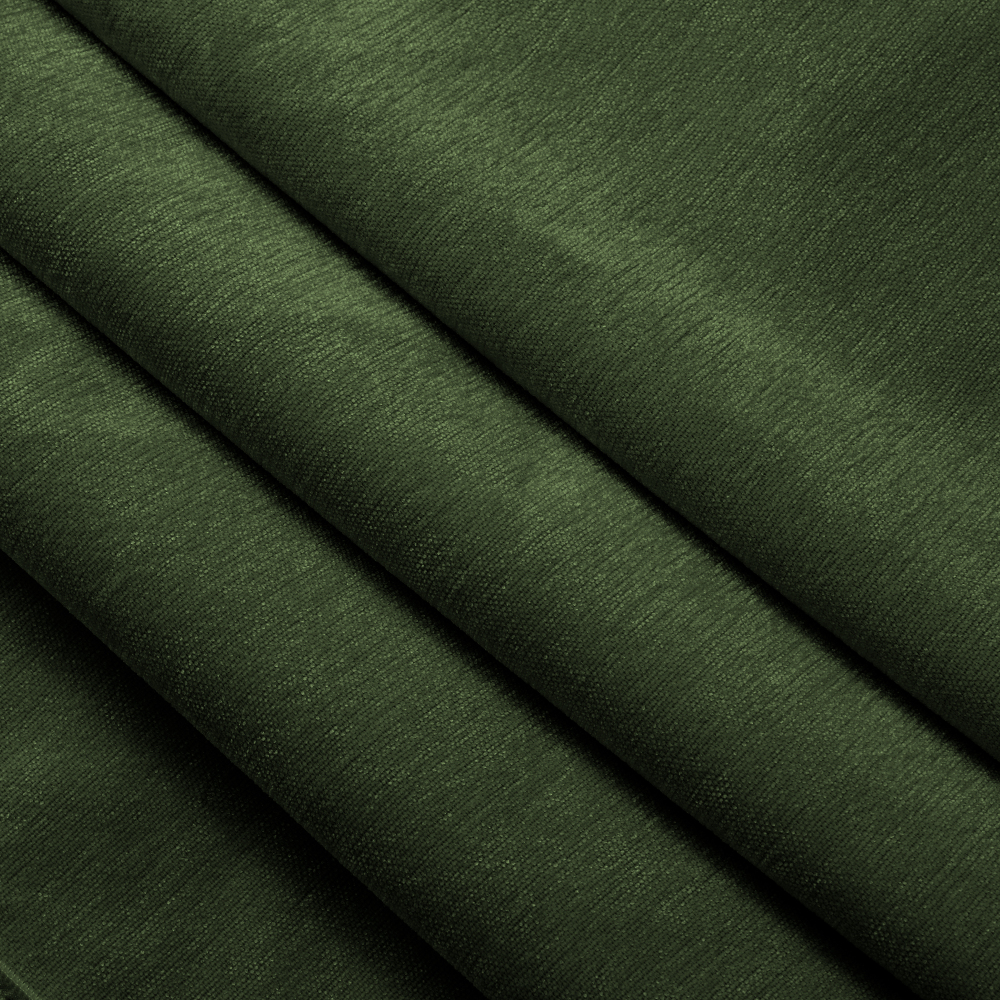 Oversized Modular Chenille Sofa with 3 Ottomans - Deep Seat Green Slipcovered Sectional Couch