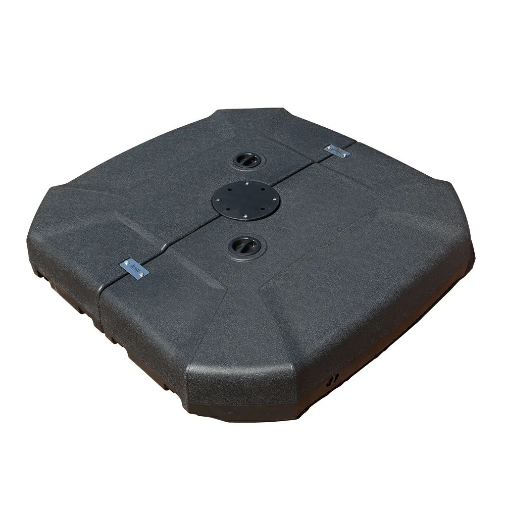 4-Piece Heavy Duty Cantilever Umbrella Base, 440LBS Sand Filled Weighted Stand with Wheels for Outdoor Patio