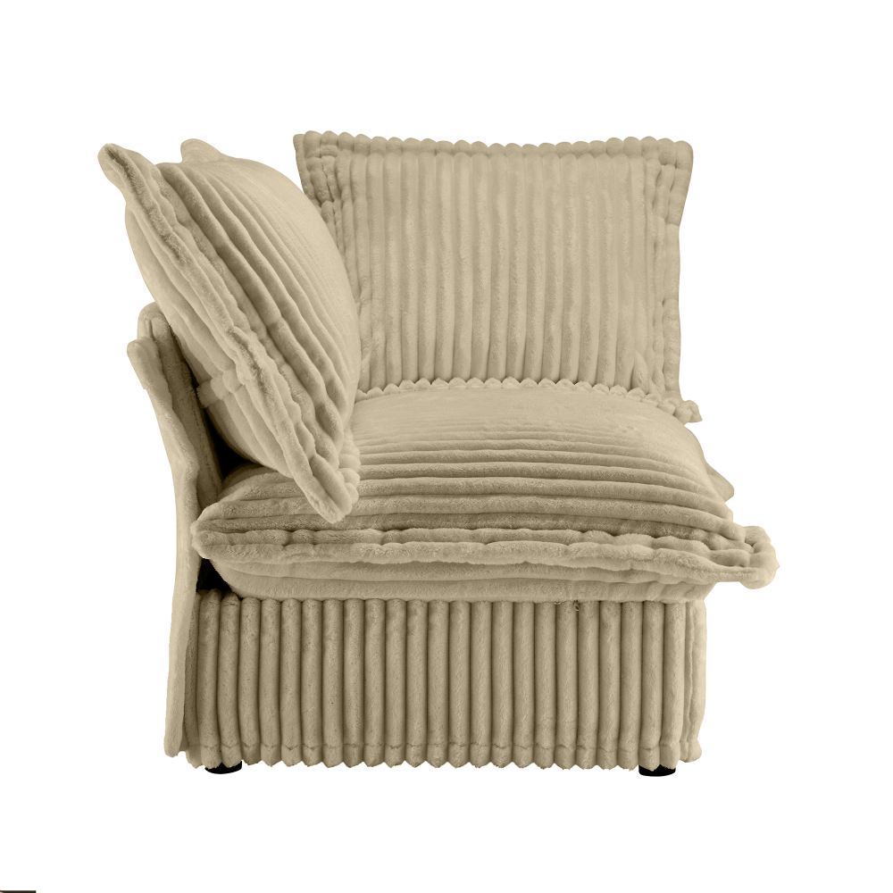 Koala Corduroy Sofa with Removable Covers - Camel