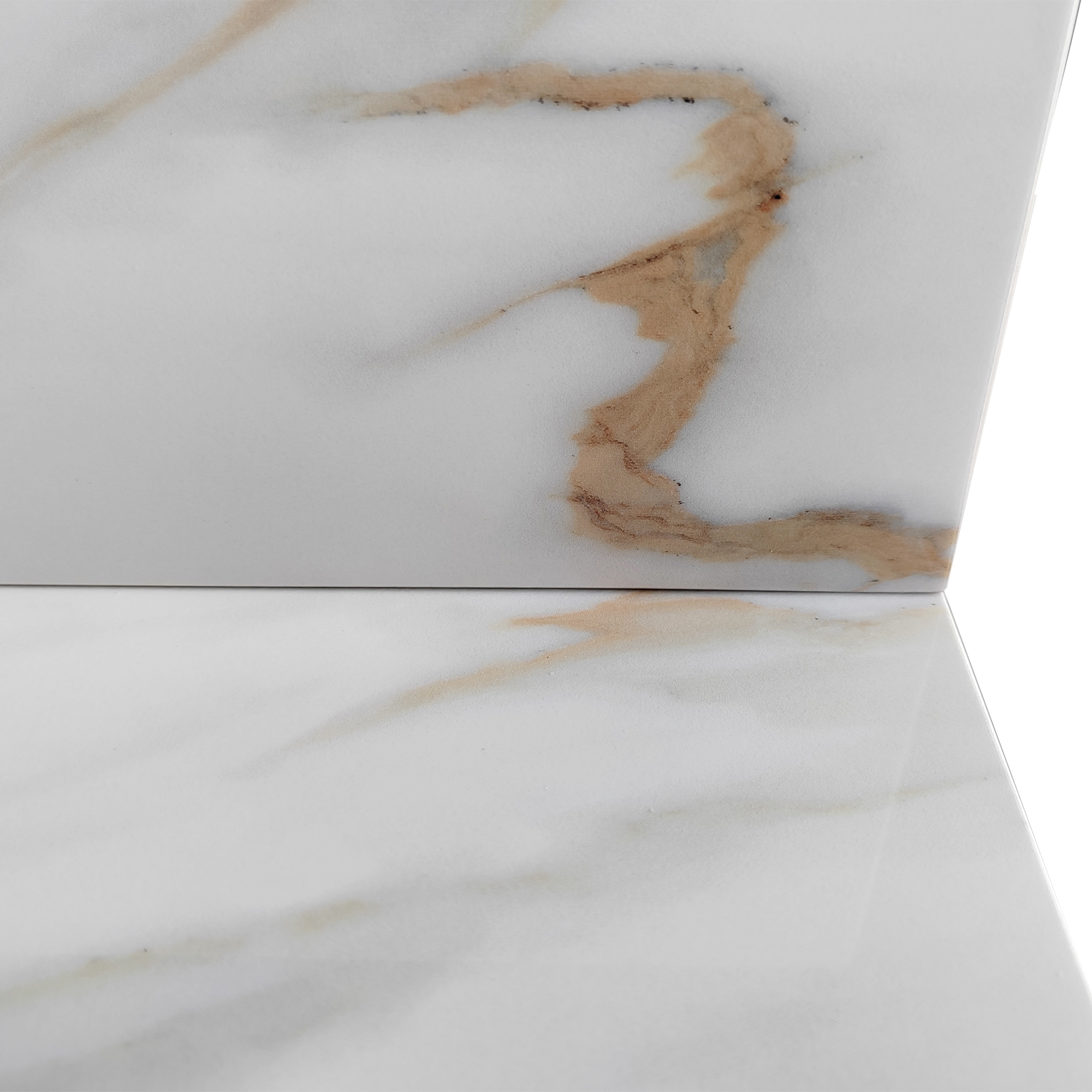 31" Sintered Stone Bathroom Vanity Top with Undermount Rectangular Sink - Carrara White Marble Countertop with 4" Backsplash