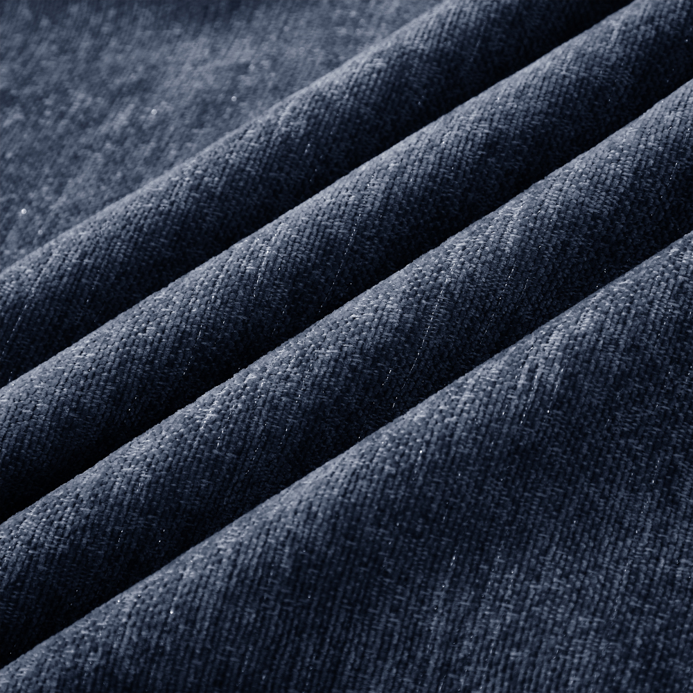 Classic Blue Chenille Modular Sofa Set with Removable Ruffle Skirts - Elegant 3-Seater & Loveseat Living Room Furniture