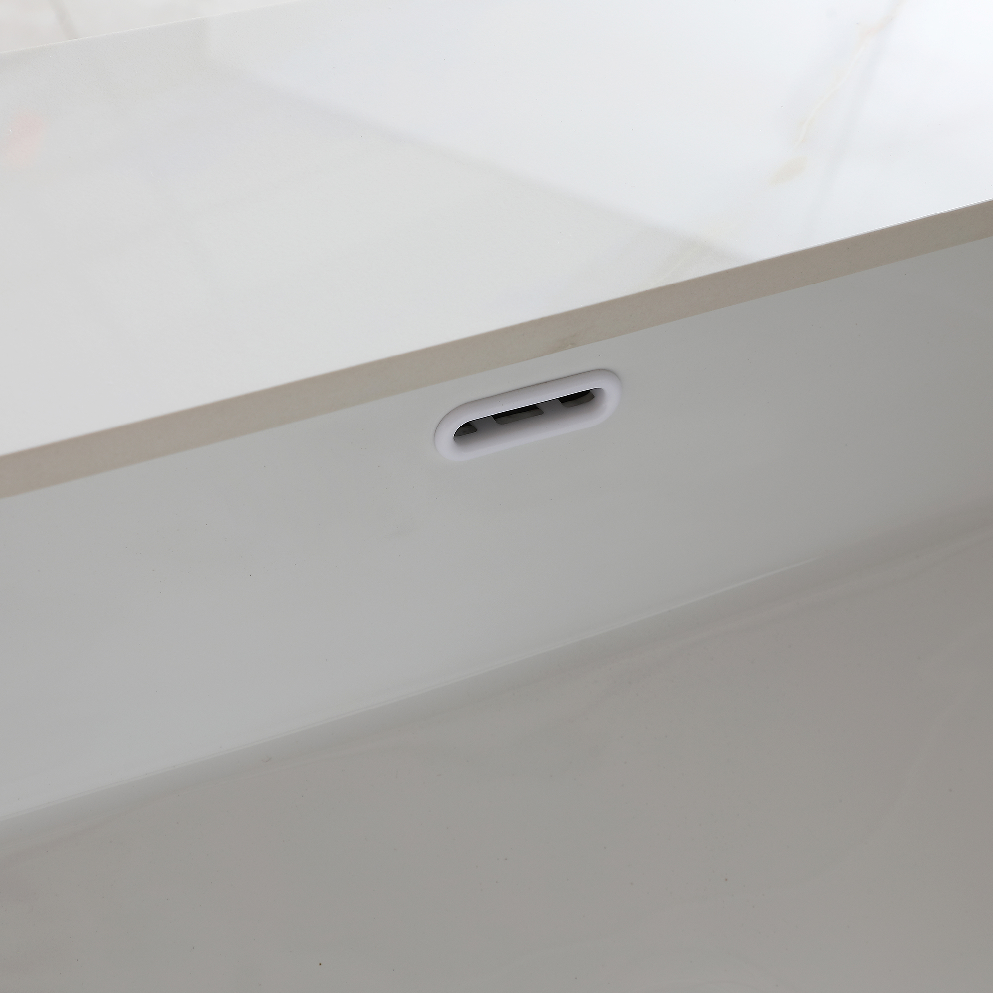 37" Sintered Stone Bathroom Vanity Top with Undermount Rectangular Sink - Carrara White Marble Countertop with 4" Backsplash