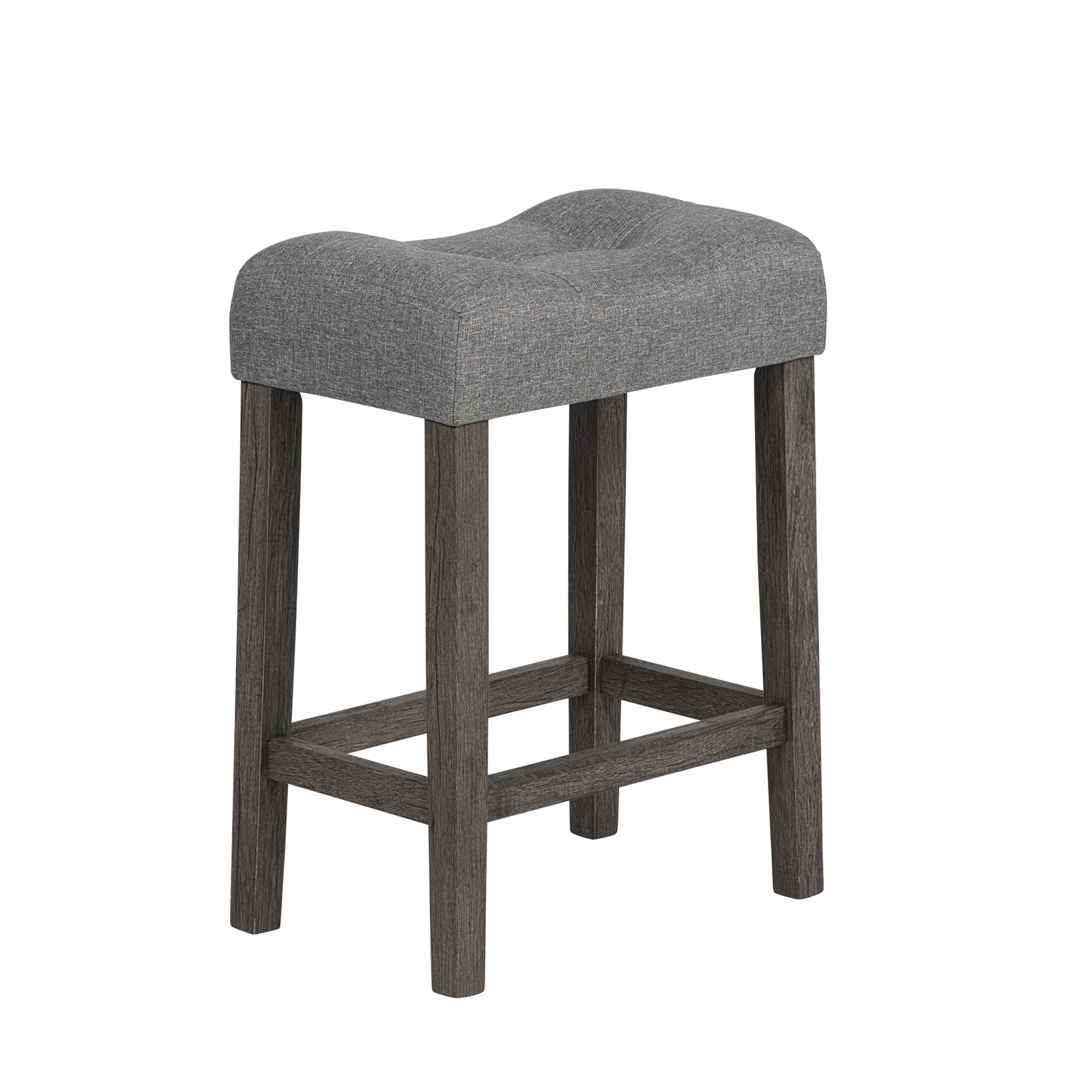 4-Piece Bar Table Set with Power Outlet & USB Ports, Dark Gray Dining Counter Height Pub Table and 3 Padded Stools for Kitchen, Living Room