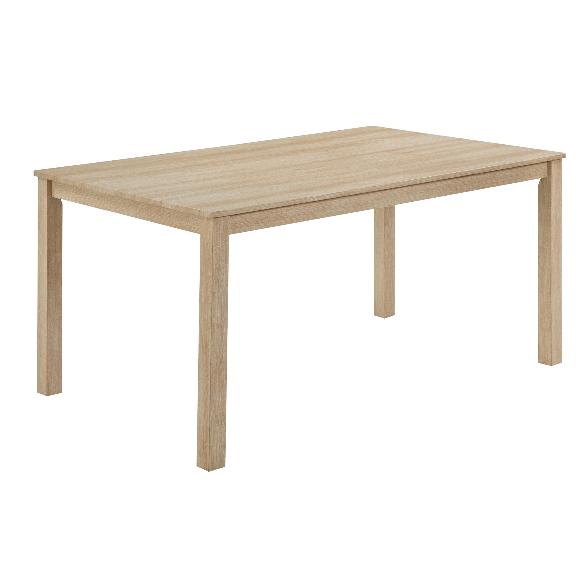 Modern 6-Piece Dining Set with Bench & 4 Chairs - Light Oak Rectangular Kitchen Table Ensemble