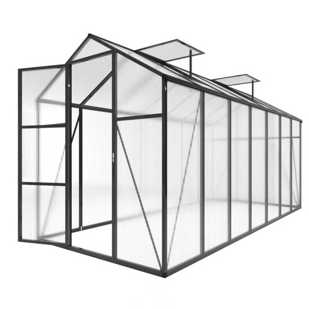 6x14FT Walk-in Outdoor Greenhouse - Heavy Duty Polycarbonate Garden House with UV Protection, Adjustable Vents & Lockable Door for Backyard Planting