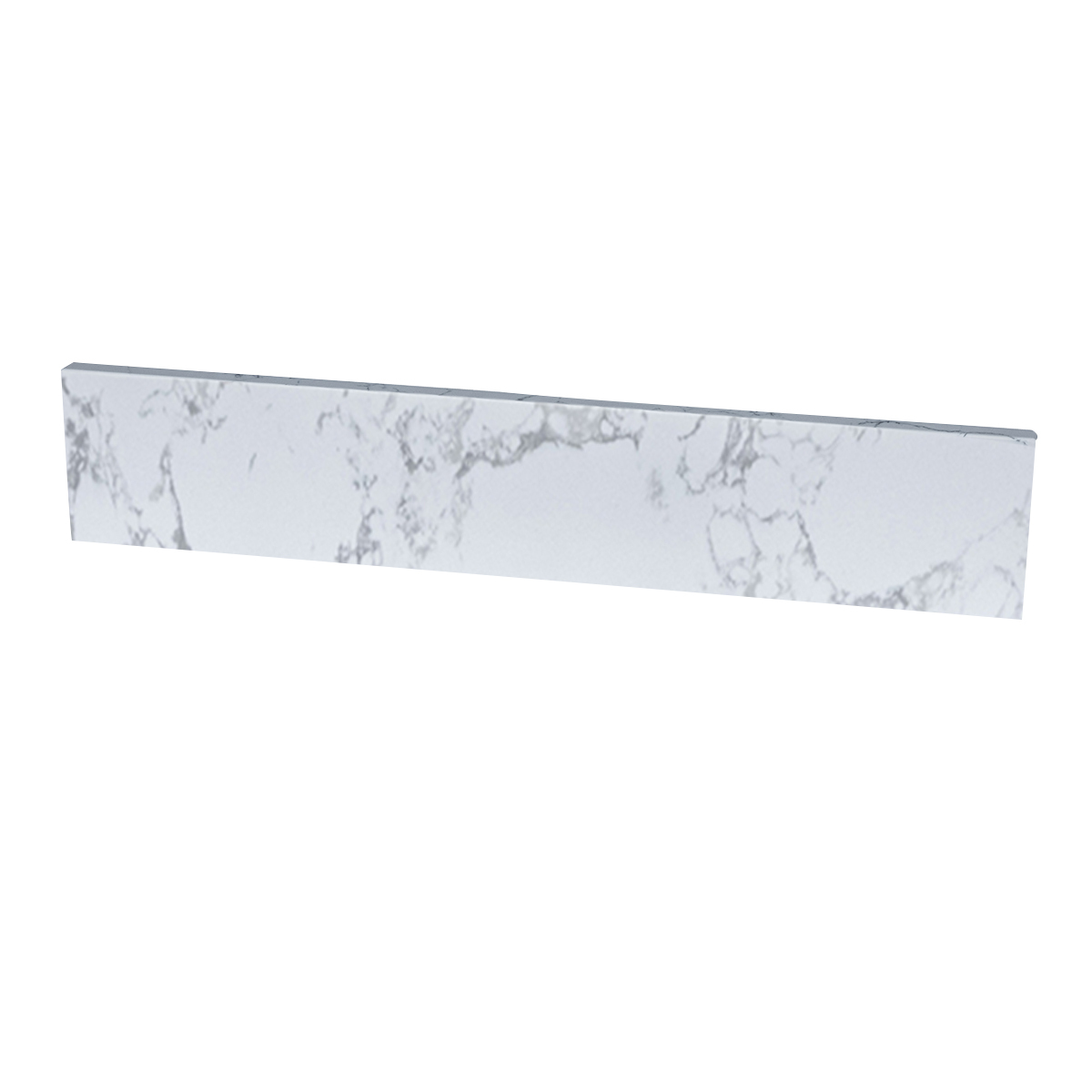 Montary Carrara White Engineered Stone Vanity Top Side Backsplash - Elegant Marble Look Bathroom Accent