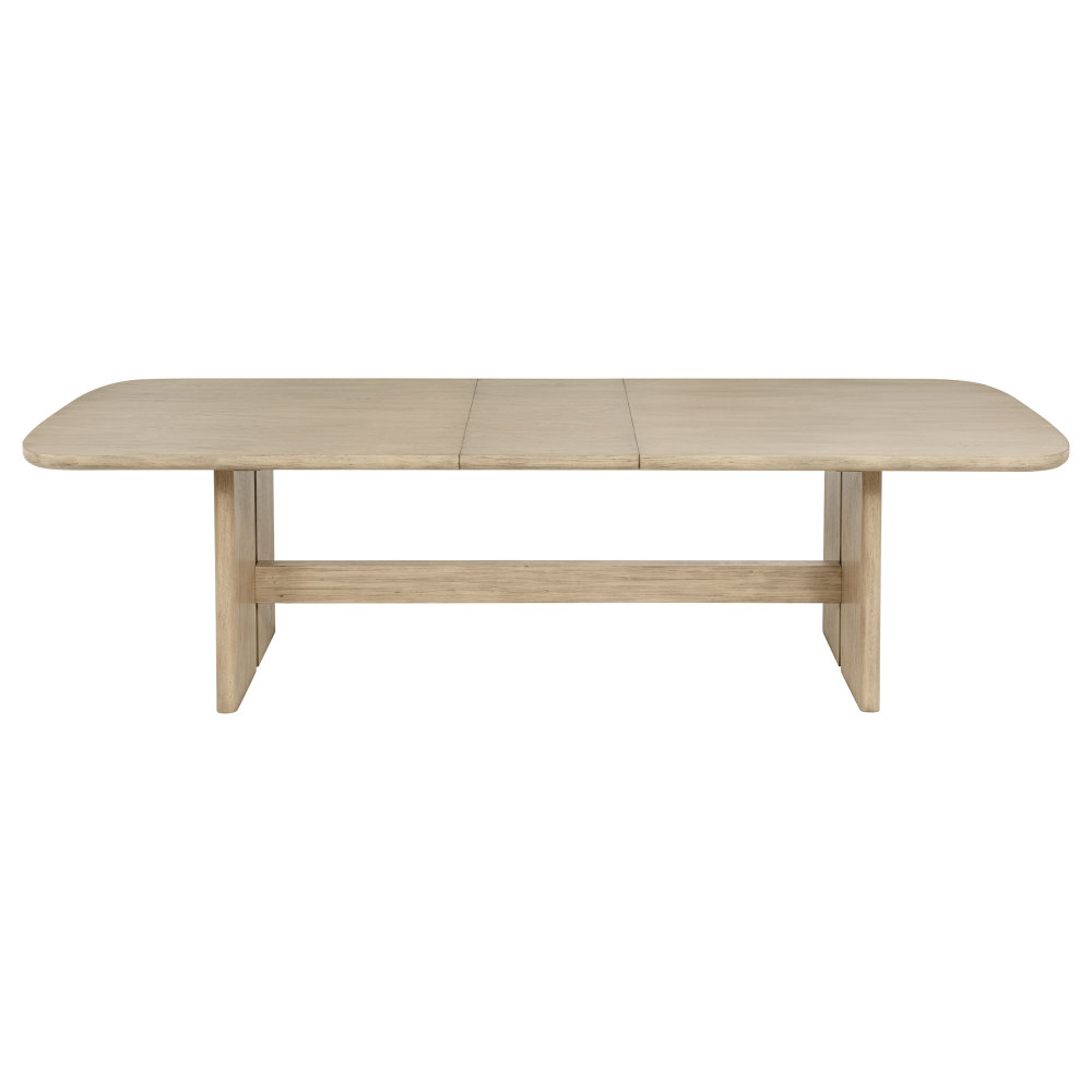 Beige Oak 7-Piece Rectangular Wood Dining Table Set with Woven Chair Backs, Light Fabric Upholstery, Beige Finish, Solid and Engineered Wood Construction