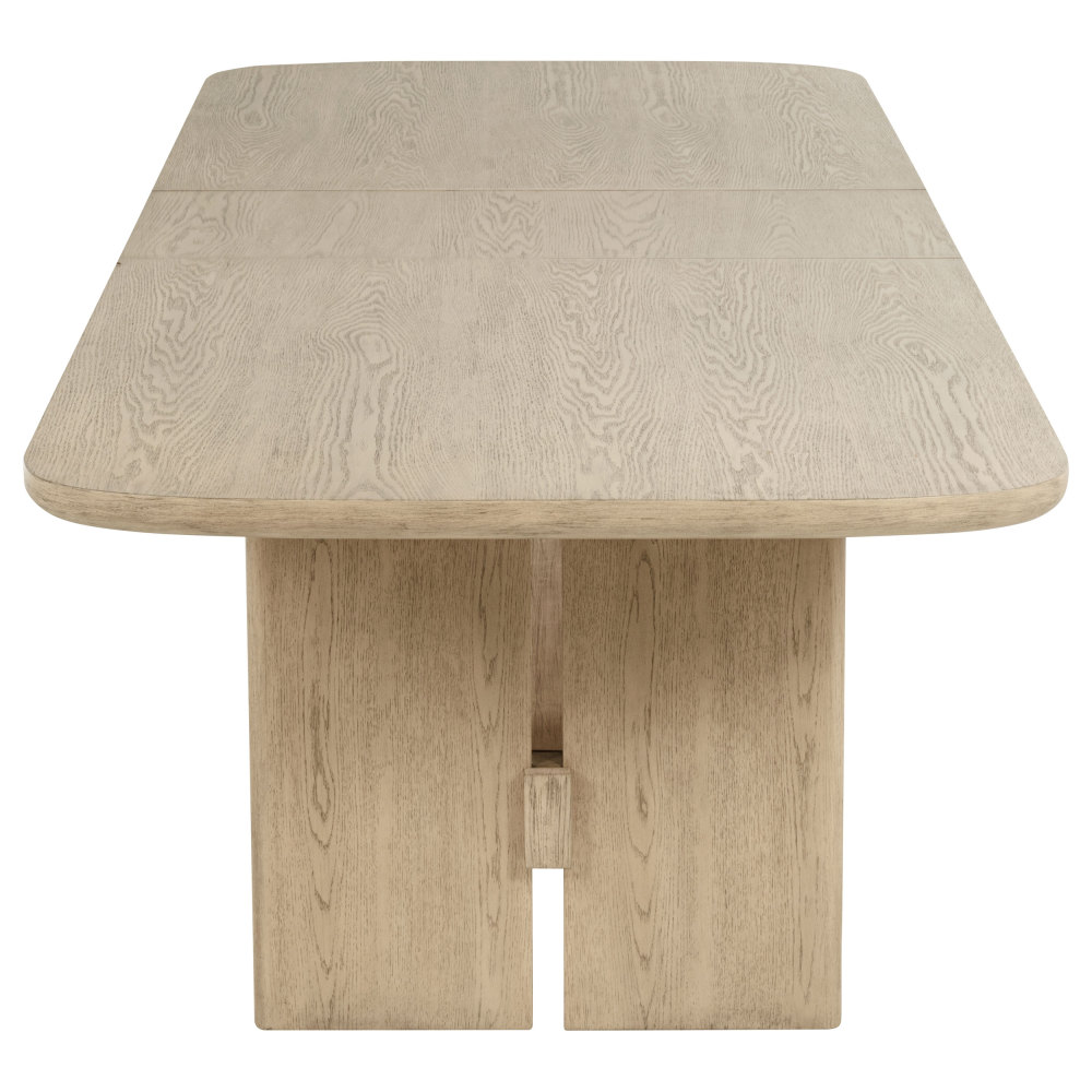 Beige Oak 7-Piece Rectangular Wood Dining Table Set with Woven Chair Backs, Light Fabric Upholstery, Beige Finish, Solid and Engineered Wood Construction