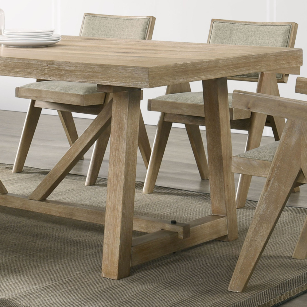 Contemporary Oak Veneer 7pc Dining Set Upholstered Polyester 6x Arm Chairs 1x Table Dining Room