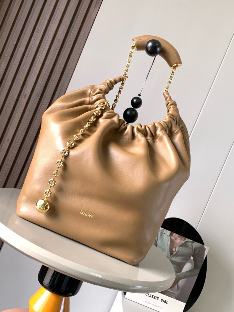 Medium Napa Sheep Leather Squeeze Handbag