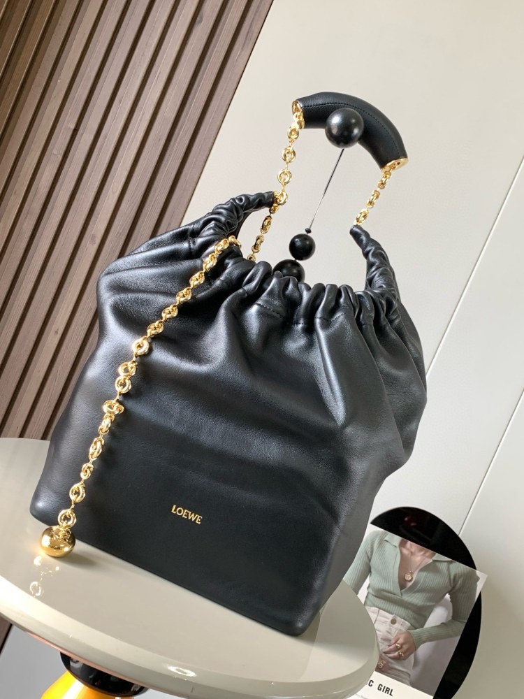 Medium Napa Sheep Leather Squeeze Handbag