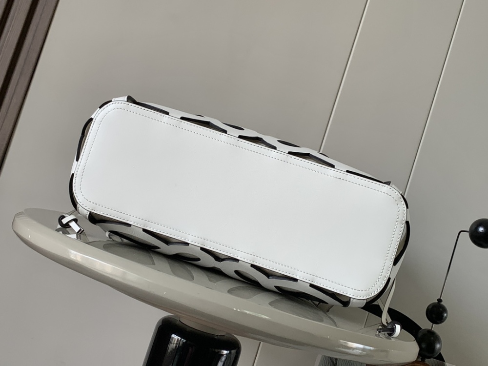 Small Cowhide Cutout Anagram Tote Handbag