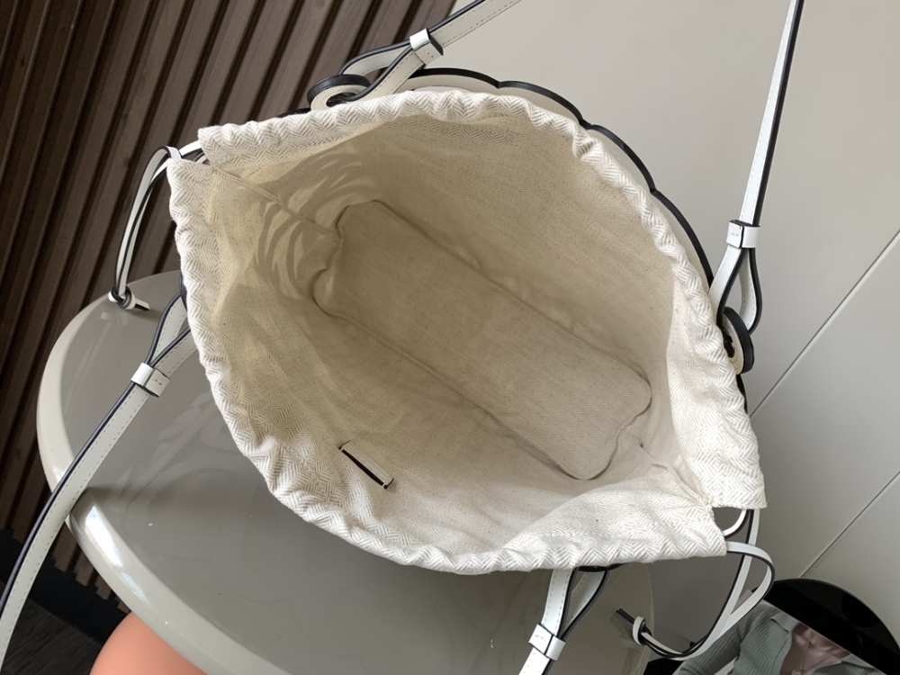 Small Cowhide Cutout Anagram Tote Handbag