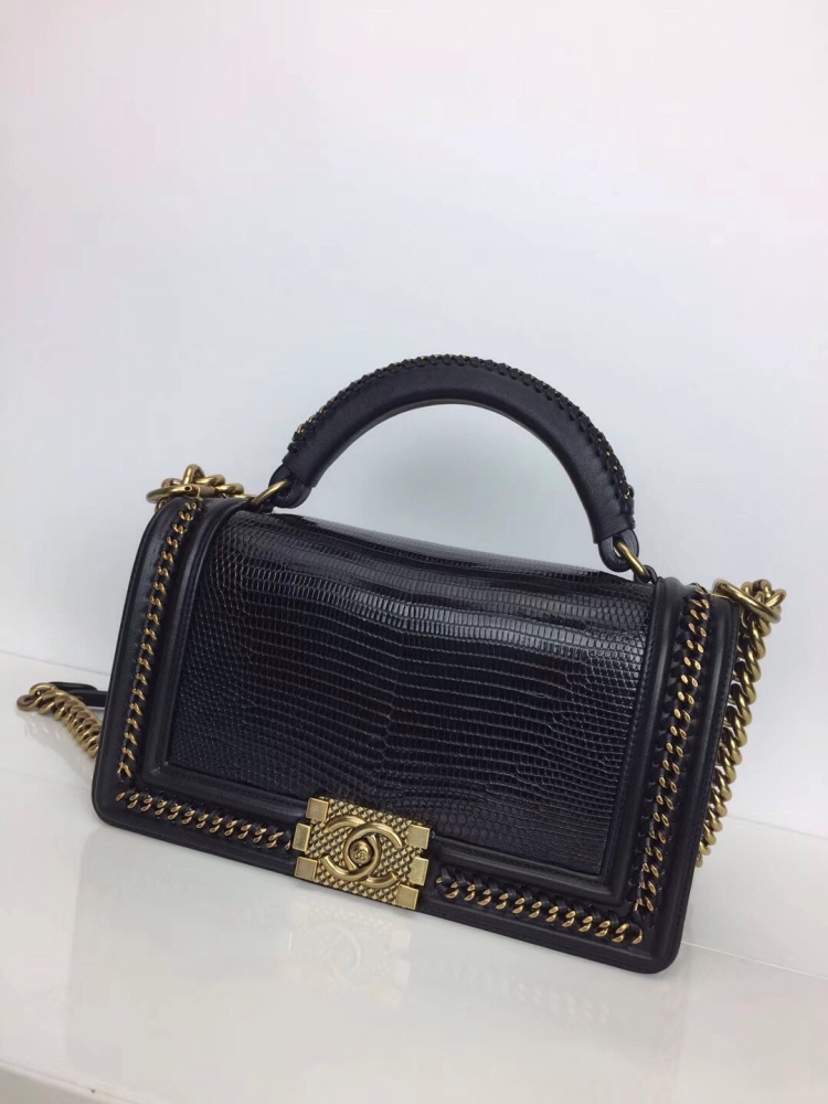 67086 Handheld Black Lizard Skin