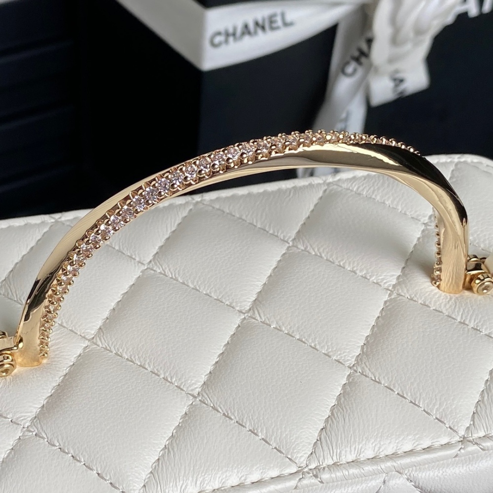 24k Rhinestone Handle Cosmetic Bag AP4317