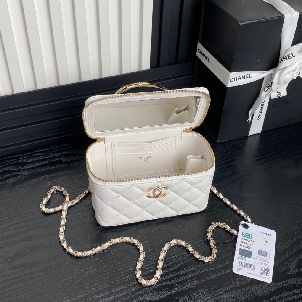 24k Rhinestone Handle Cosmetic Bag AP4317