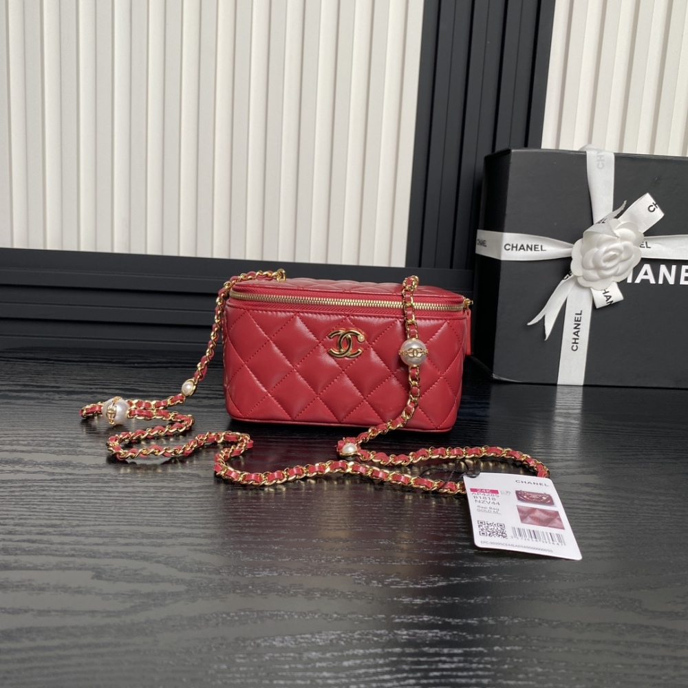 24k Rhinestone Handle Cosmetic Bag AP4317