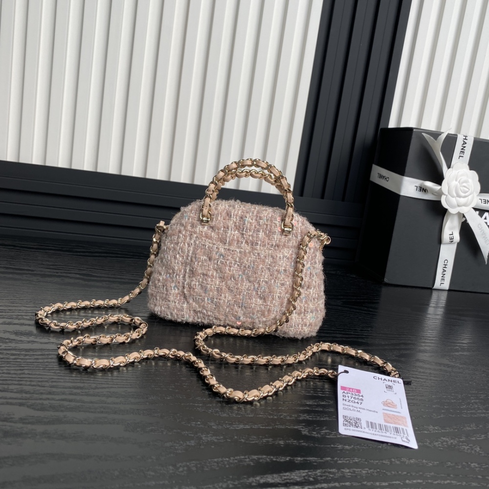 24B Autumn/Winter New Tweed Sequin Shell Bag