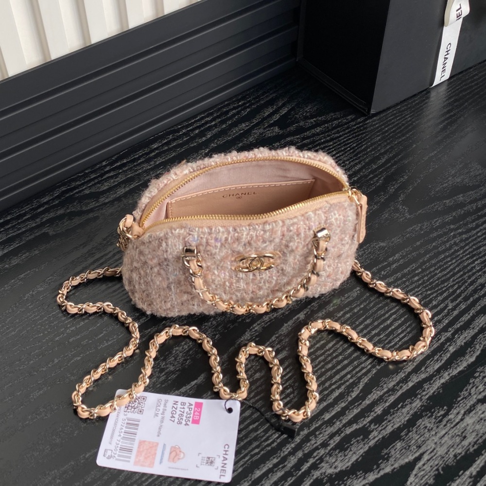 24B Autumn/Winter New Tweed Sequin Shell Bag