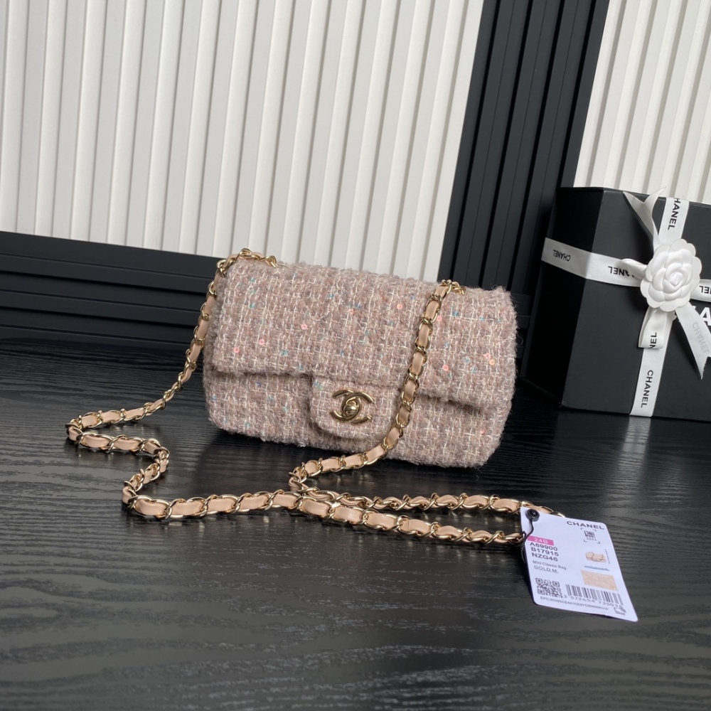 24B Autumn/Winter New Tweed Sequins A69900 Tweed Sheepskin