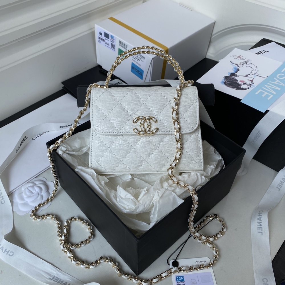 23p Chanel Dark Horse Kelly Long Handle Bag