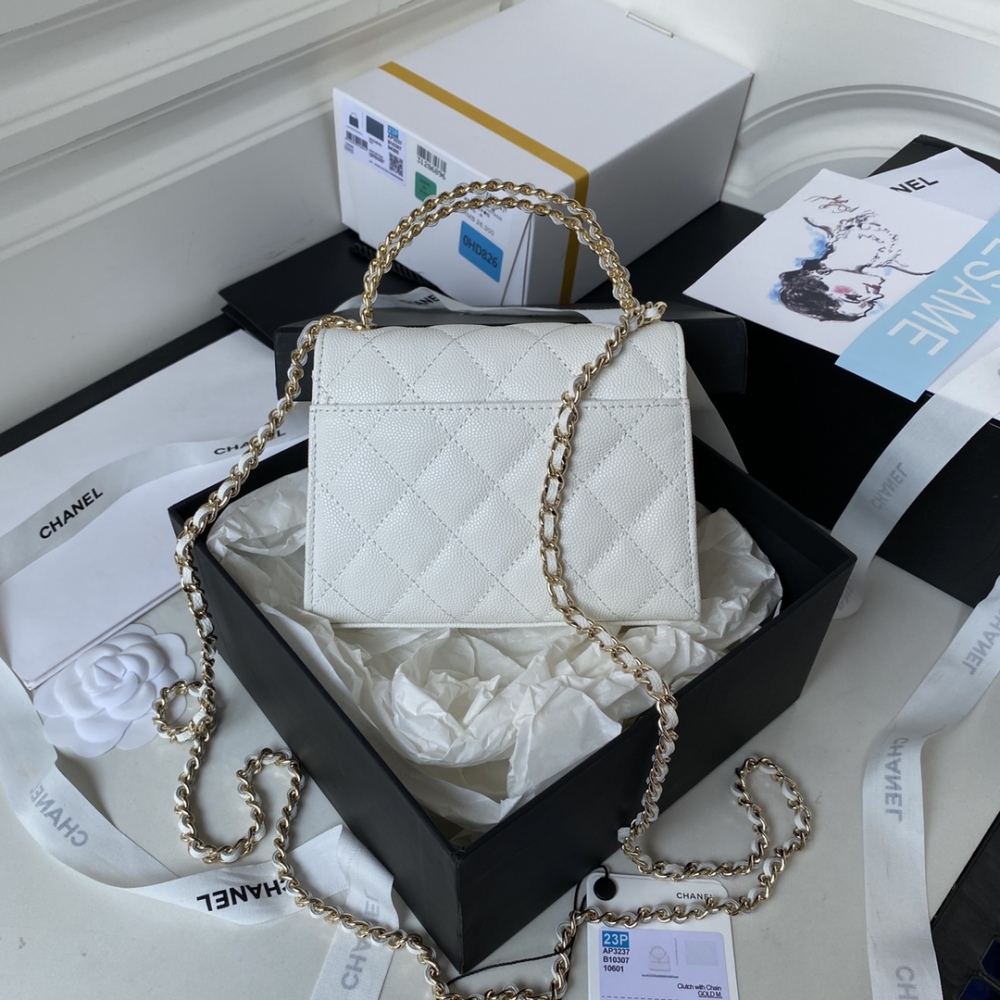 23p Chanel Dark Horse Kelly Long Handle Bag