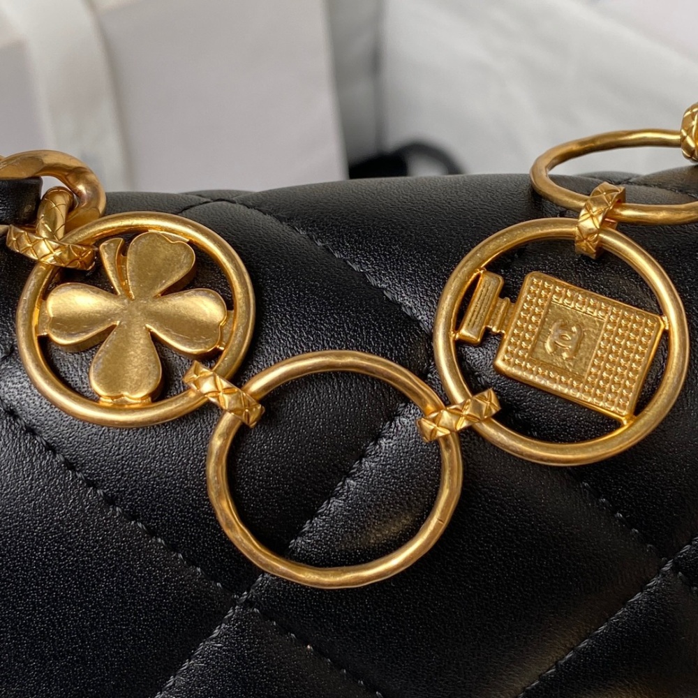 Chanel 23B Gold Coin Flap Bag | Autumn/Winter AS4274 Clover