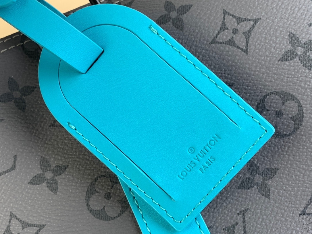 Keepall Bandoulière 45 ]M11481 Silver Flower/Patchwork Light Blue The travel bag