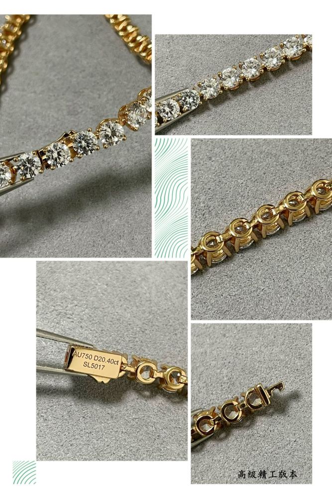 Cartier full of diamonds four claw bracelet, each diamond on the top are all hand-set on