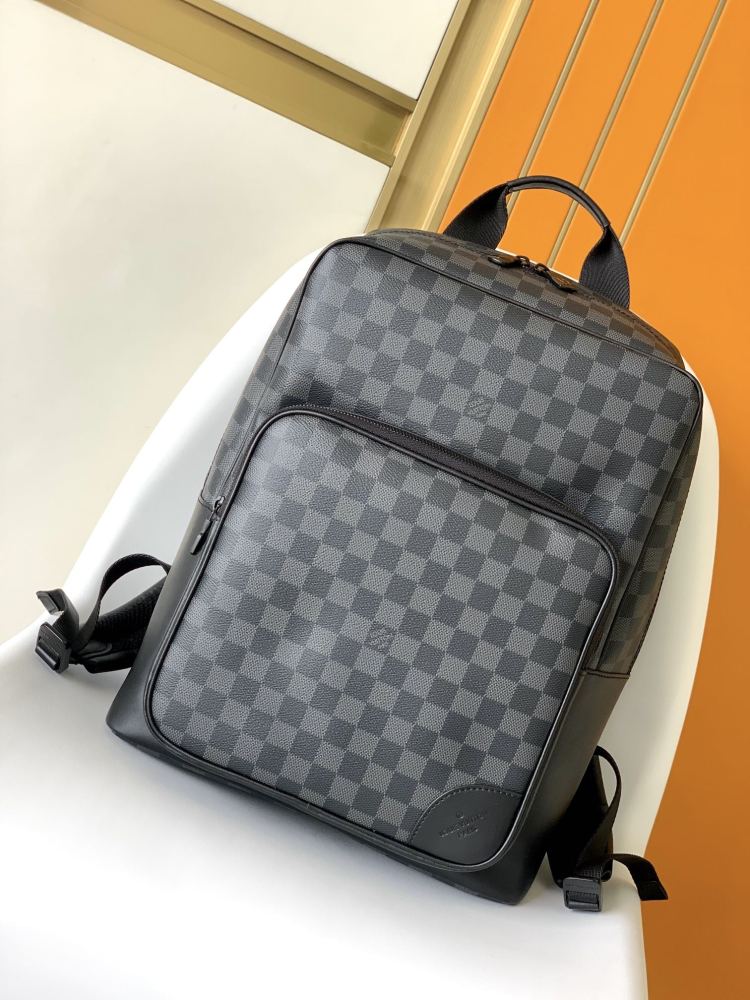 Top quality original M45335 Dean shoulder bag in black flower and black checkerboard