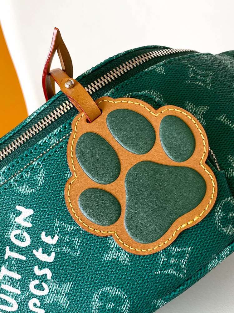The newest version of this Rush fanny pack is made of Monogram Heritage canvas.