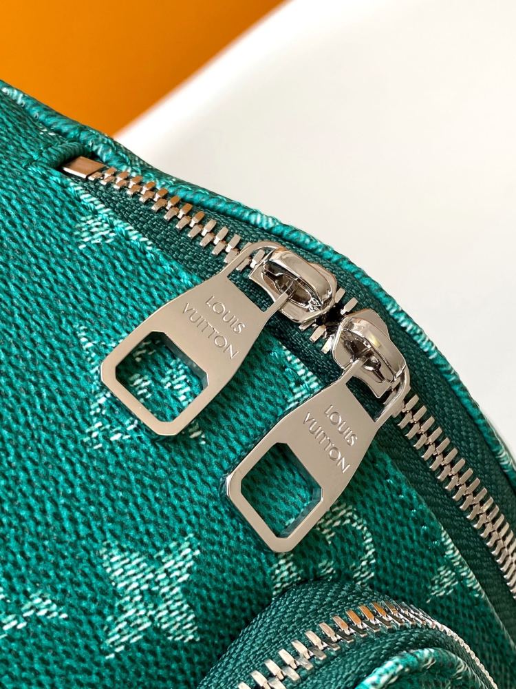 The newest version of this Rush fanny pack is made of Monogram Heritage canvas.
