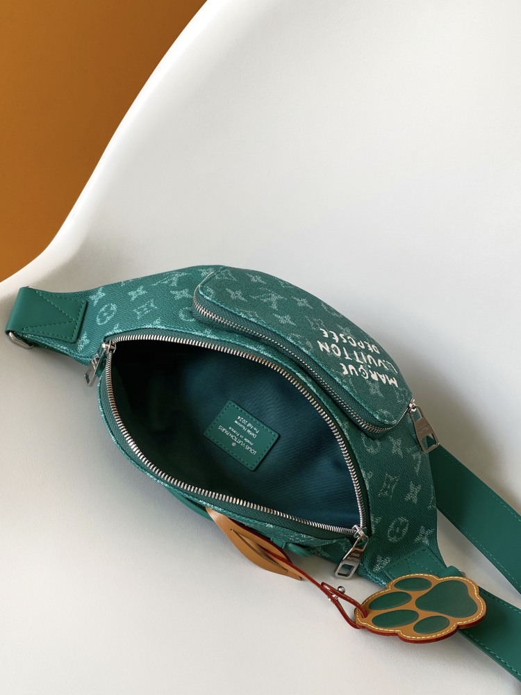 The newest version of this Rush fanny pack is made of Monogram Heritage canvas.