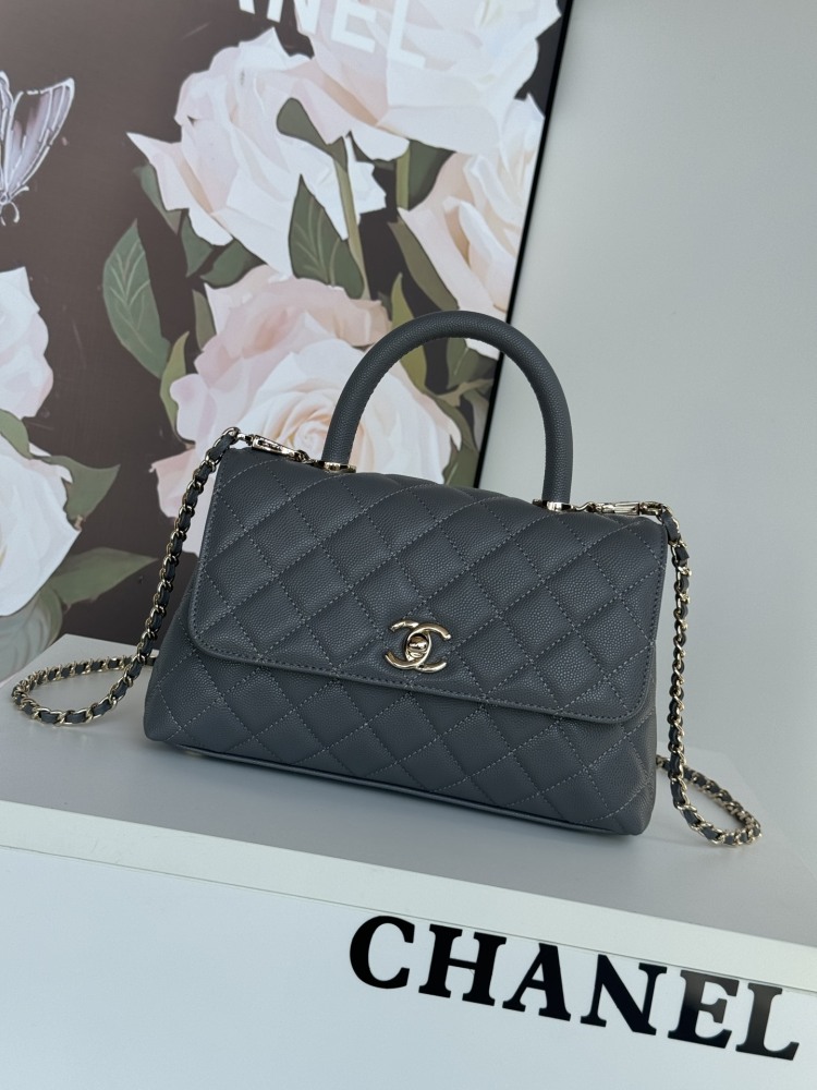 chanel 2024K new 92990 car edge lining with lambskin coco handle Mouth cover handbags