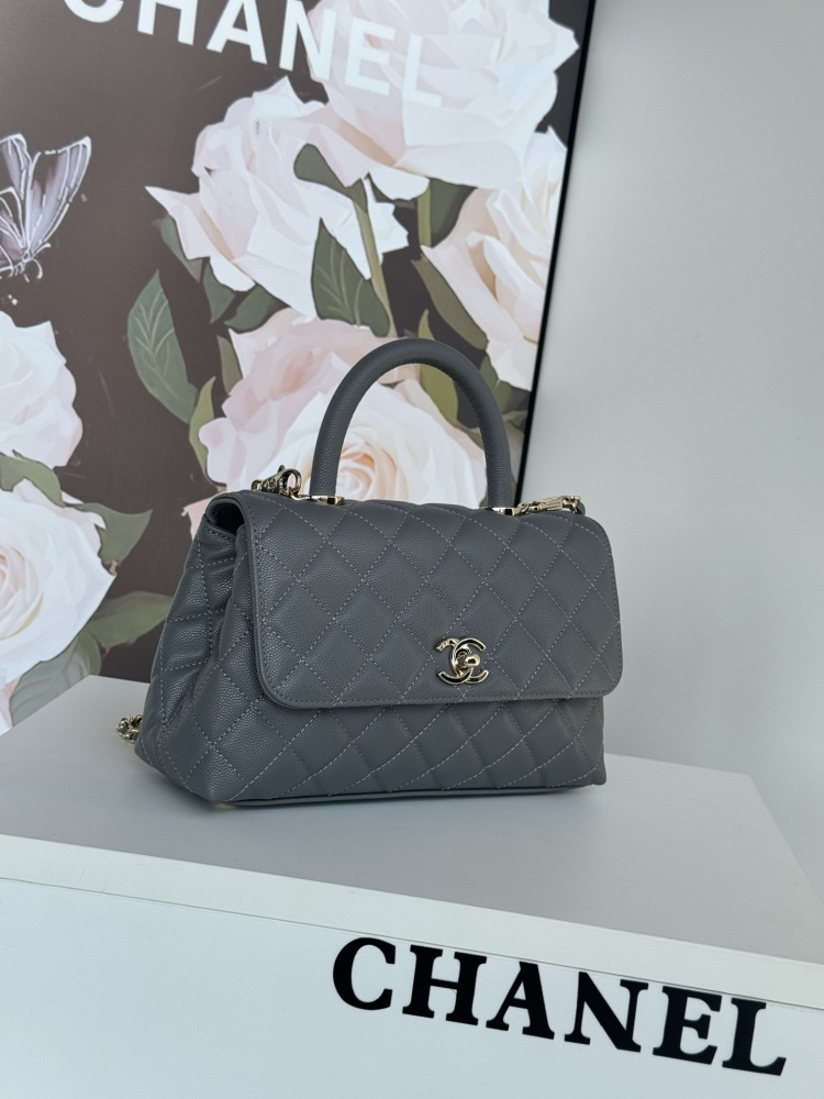 chanel 2024K new 92990 car edge lining with lambskin coco handle Mouth cover handbags