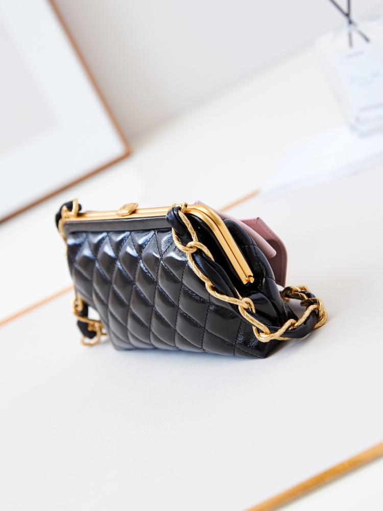 chanel  24A Bow Brogue Bags Beaded Brogue Clip On Bags