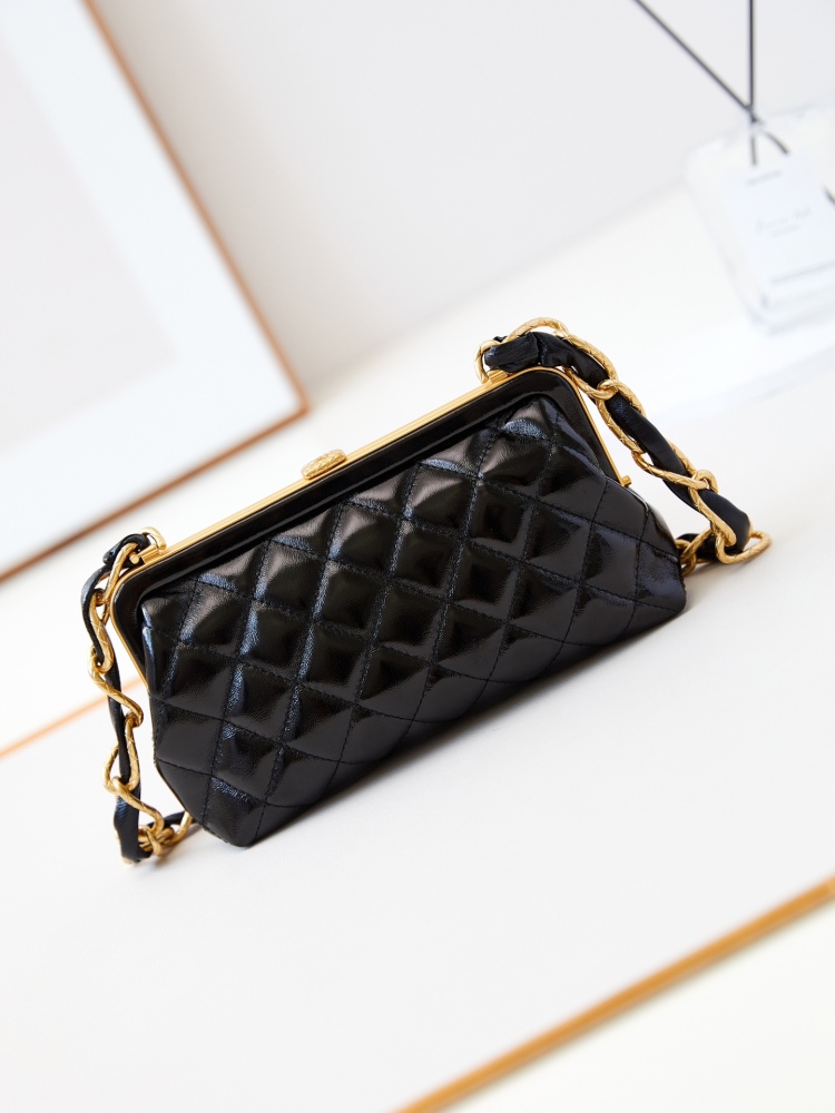 chanel  24A Bow Brogue Bags Beaded Brogue Clip On Bags